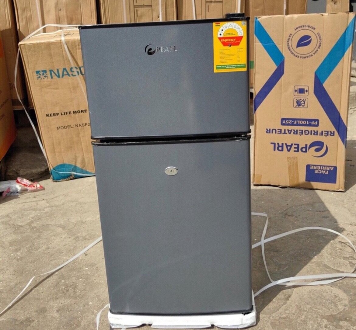 Table top double door pearl refrigerator