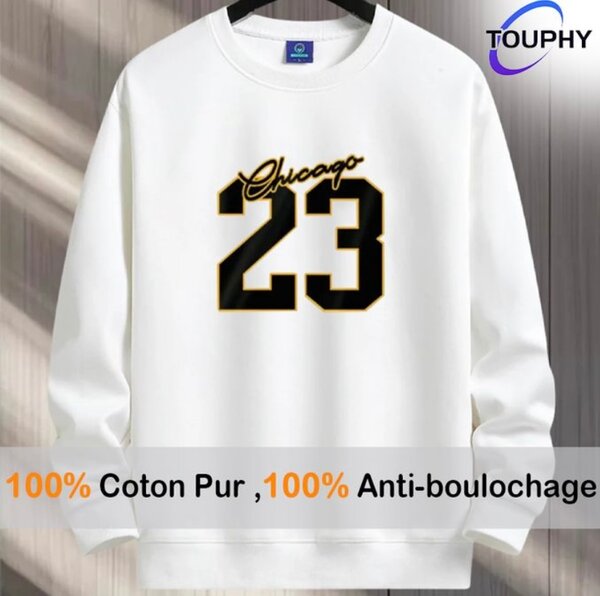 Sweatshirt Chicago 23 Blanc