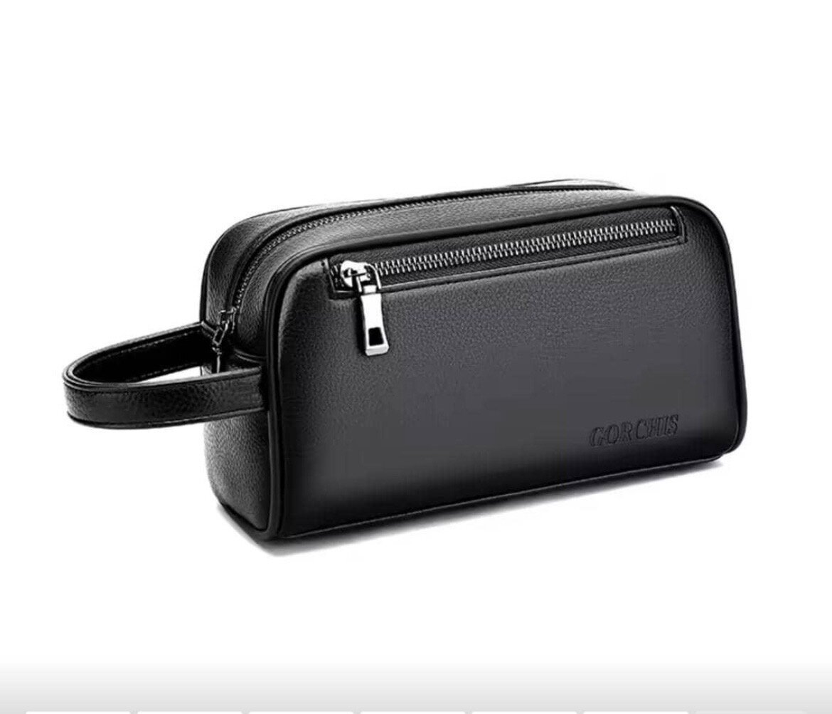 Trousse de toilette en cuir