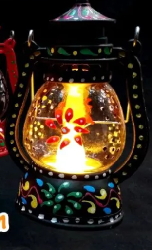 Truck Art Lantern Miniature Size 5 inches