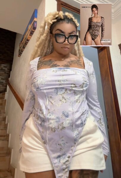 Body fleuri grande taille