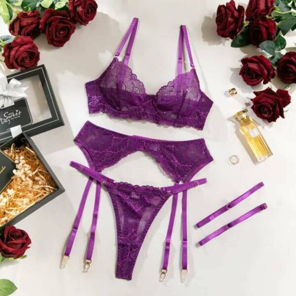 Ensemble lingerie sexy en dentelle