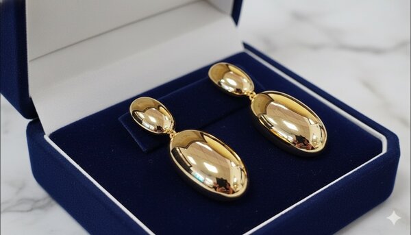 Boucles d'oreilles dorées élégantes