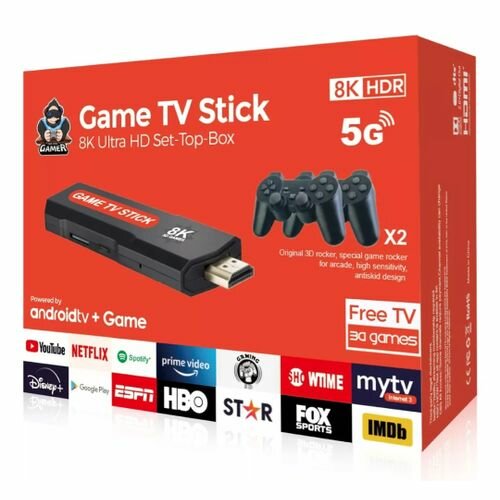 Game TV Stick 5G 8K Avec 10 000 Jeux Rétro