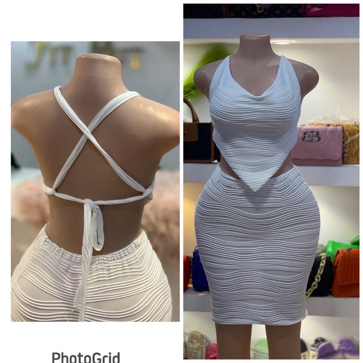 Top and skirt with long dress