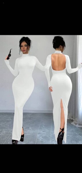 Robe longue blanche élégante