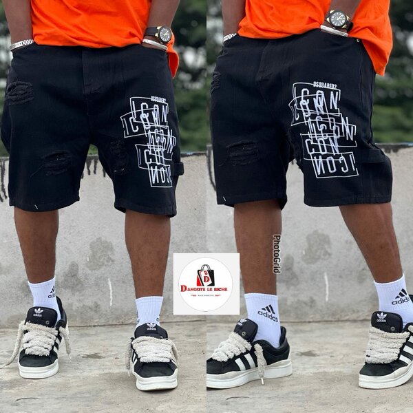 Short en jean décontracté homme