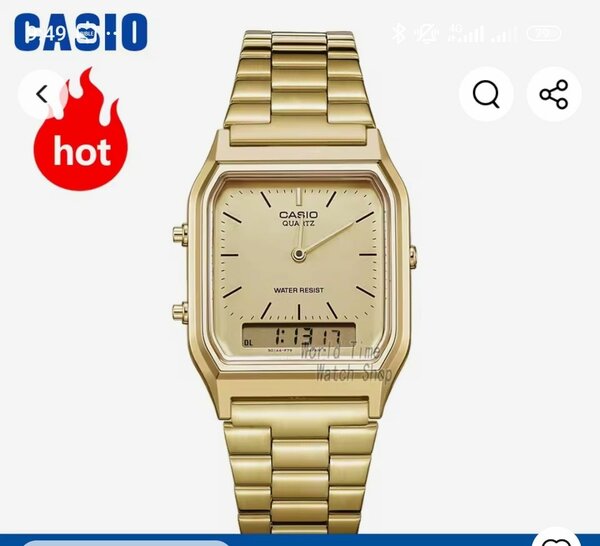 Montre Casio Vintage Dorée