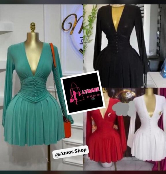 Robe plissée à manches longues