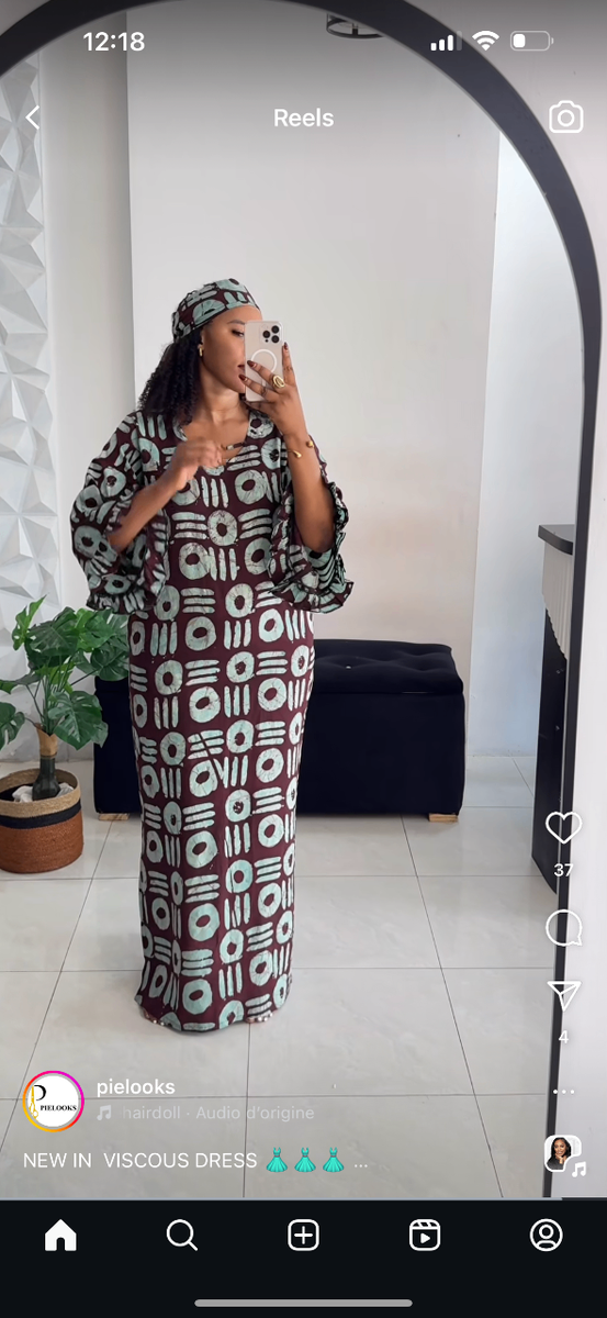 Robe longue en wax élégante