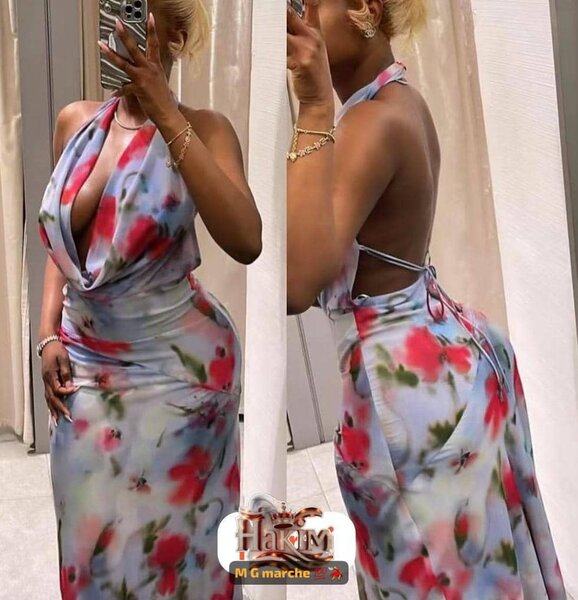 Robe d'été dos nu fleurie