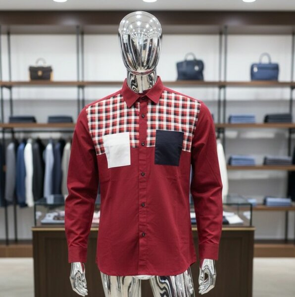 Chemise rouge à carreaux chic