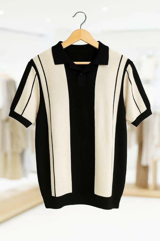Polo homme rétro élégant