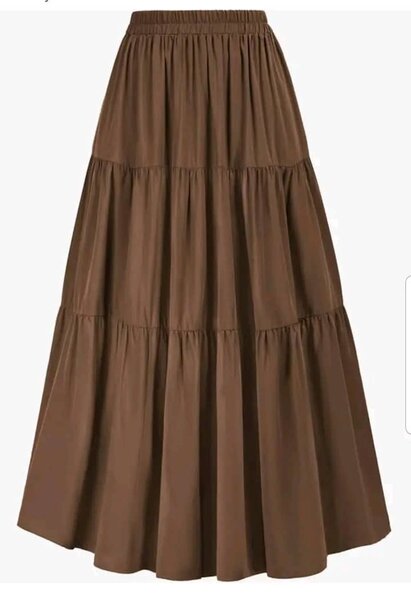 Jupe longue bohème marron