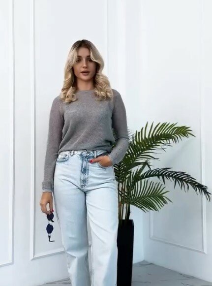 Красивая женская кофта, серая