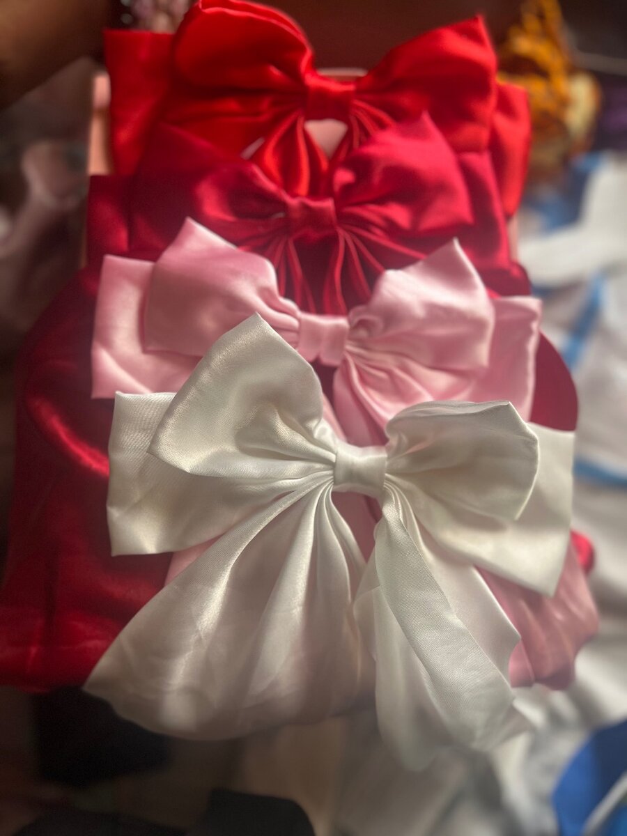 Noeuds en satin colorés