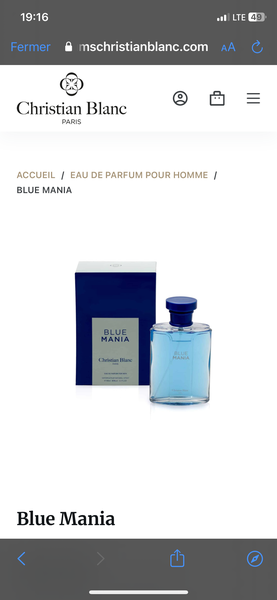 Eau de Parfum Homme Blue Mania