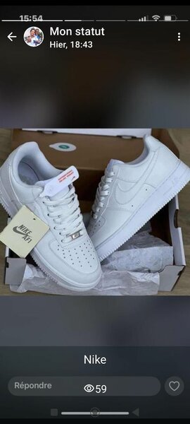 Baskets blanches en cuir Nike