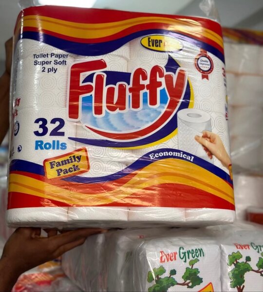 Fluffy table tissue and Toilet tissue