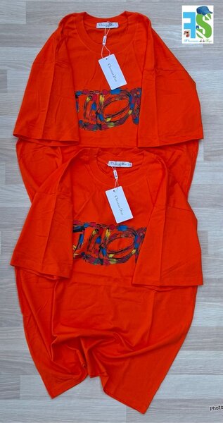 Ensemble T-shirt Orange Femme