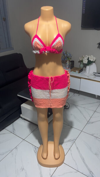 Bikini crochet coloré