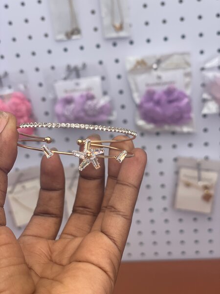 Bracelet en or et cristaux