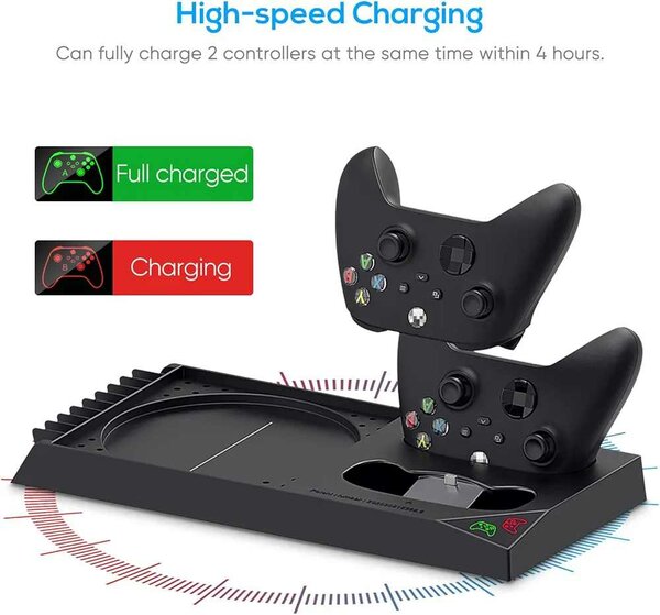 Station de charge xbox série x avec refroidisseur et batteri