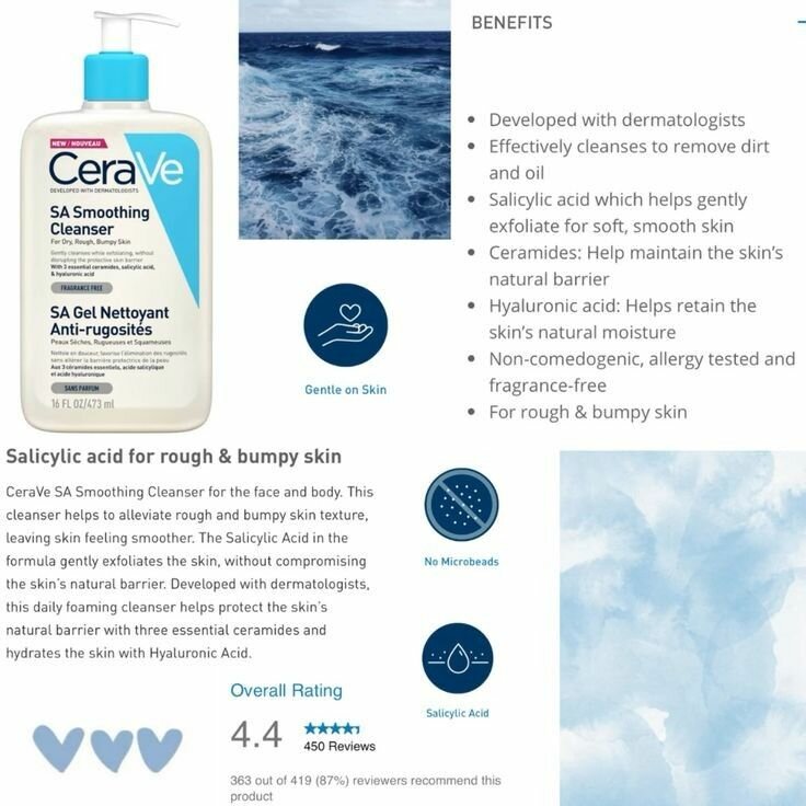CeraVe SA Smoothing Cleanser - 473ml