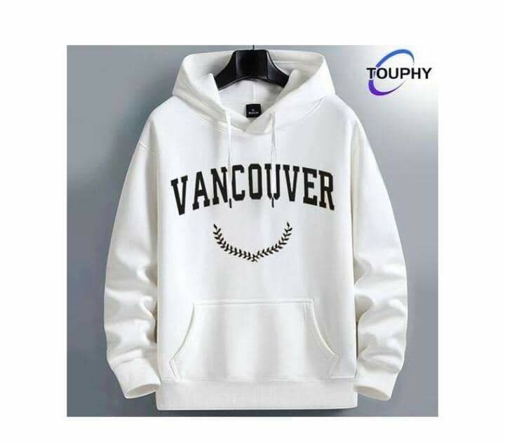 Sweat à capuche blanc Vancouver