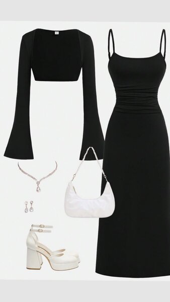 Robe noire élégante soirée