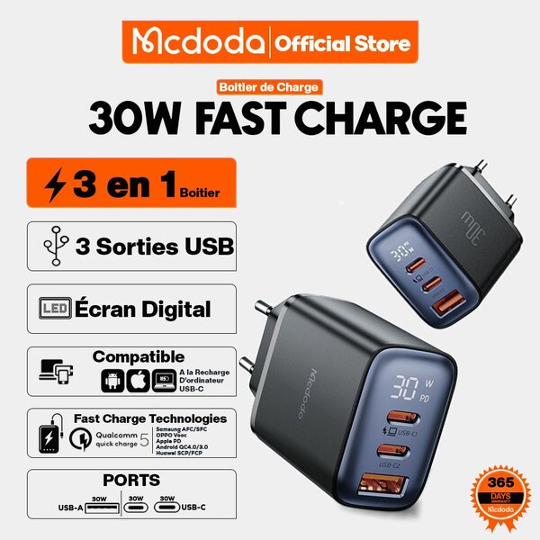 Mcdodo Boîtier 3-en-1 30W