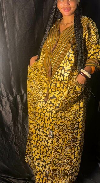 Robe caftan gémétrique