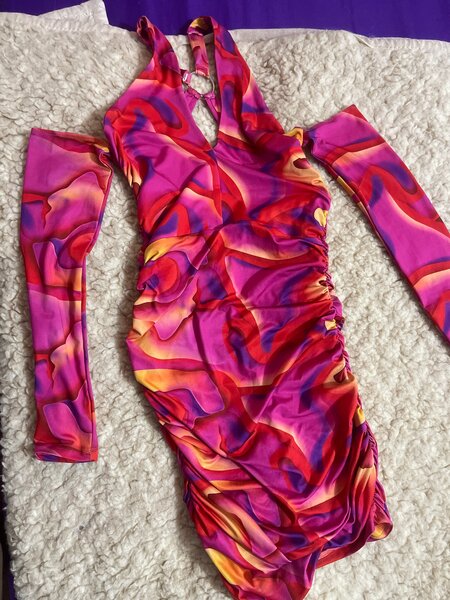 Robe moulante fluide chic