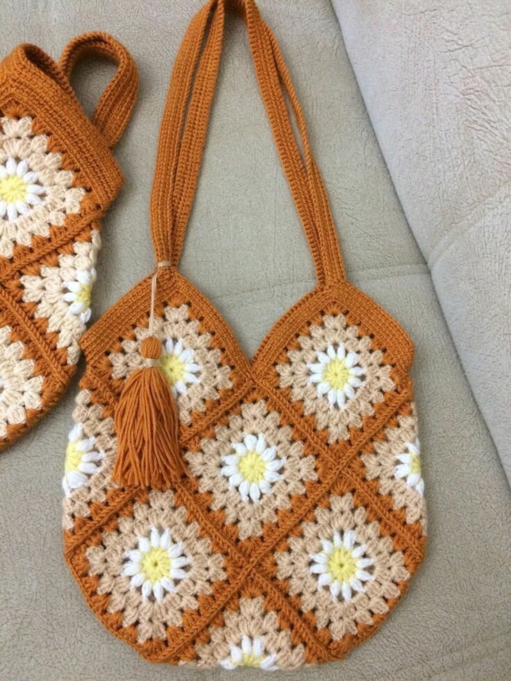 Sac en crochet granny chic