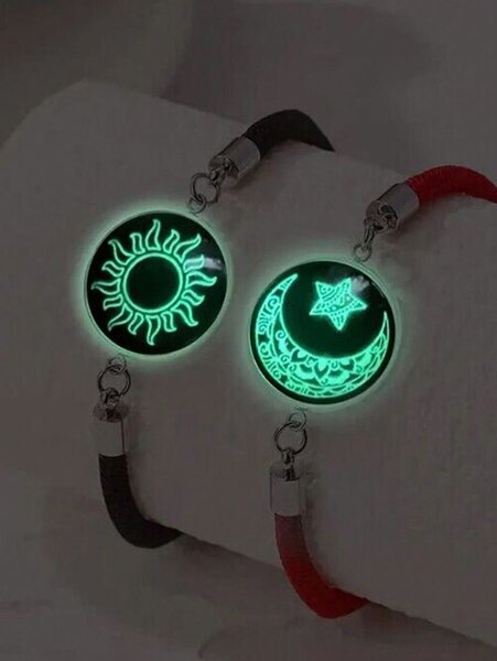 Bracelets phosphorescents soleil et lune
