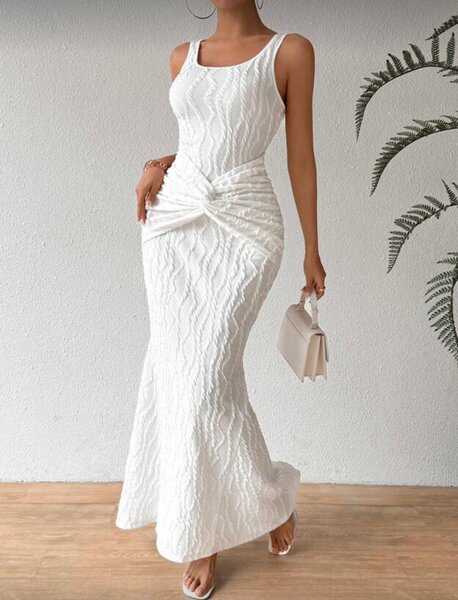 Robe Longue Blanche Élégante