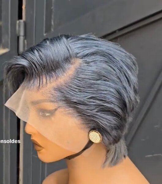 Perruque grise péruvienne