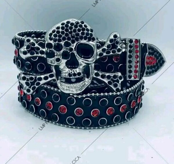 Ceinture tête de mort rock