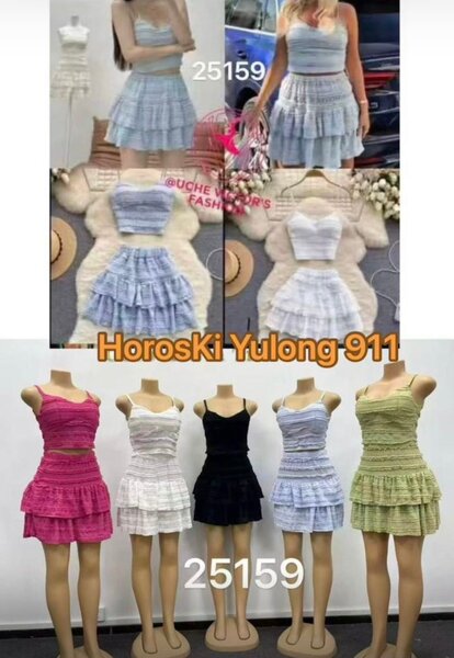 Robe courte à volants