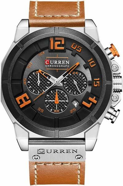 Montre CURREN chronographe à quartz, bracelet cuir