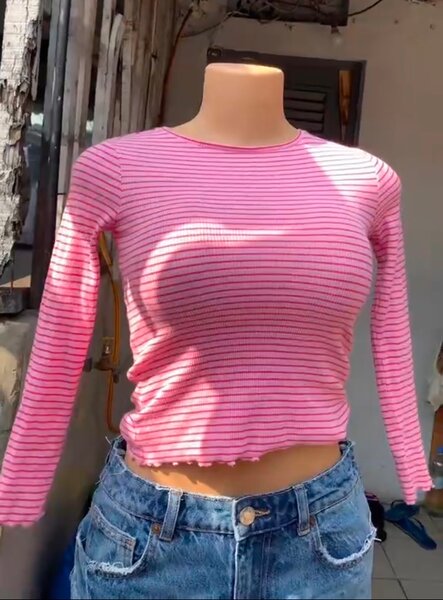 Crop top à manches longues
