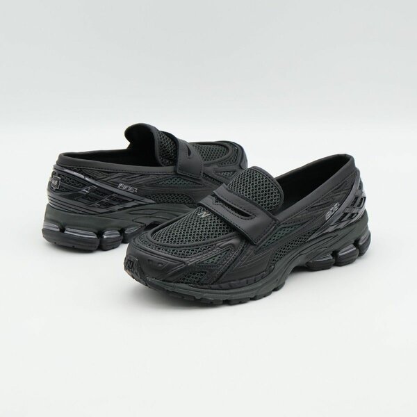 Men's Black Mesh Loafers