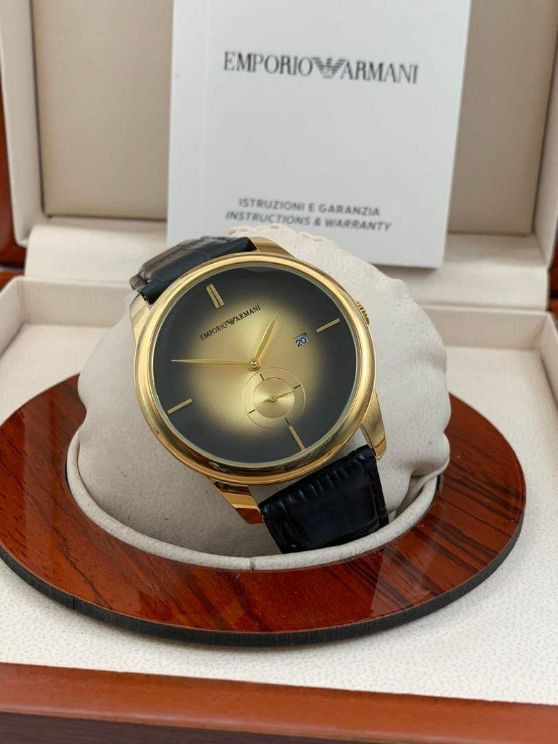 EMPORIO ARMANI LEATHER WATCH