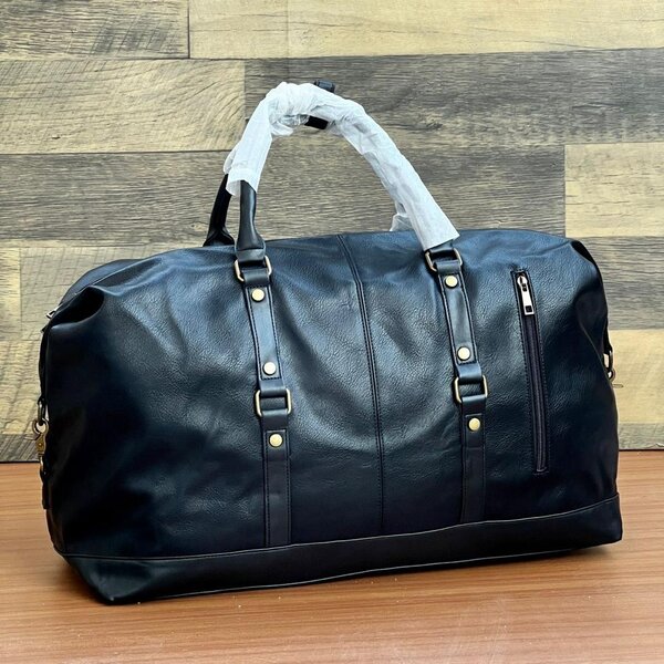 Leather duffel bags