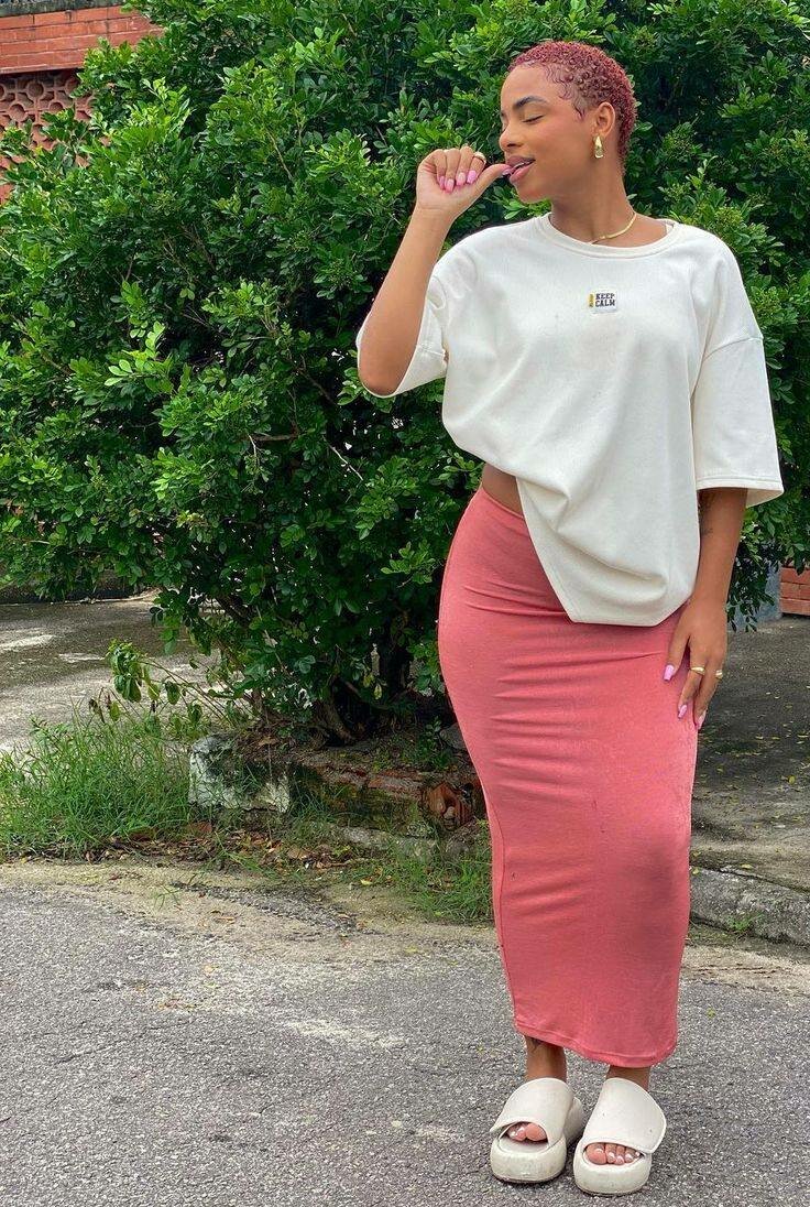 Jupe longue moulante élégante