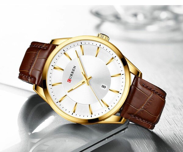 CUREN Mens Leather Watch
