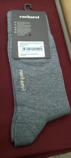 Chaussettes grises en bambou Cacharel