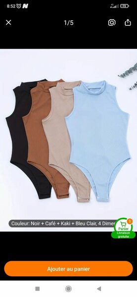 Body sans manches femme