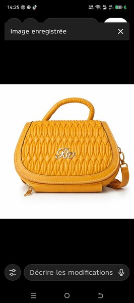 Sac à main élégant jaune