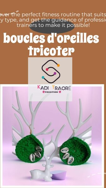 Boucles d'oreilles tricotées